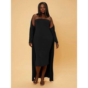 Shein SXY Plus Open Front Coat & Tube Dress size 3XL NWOT!